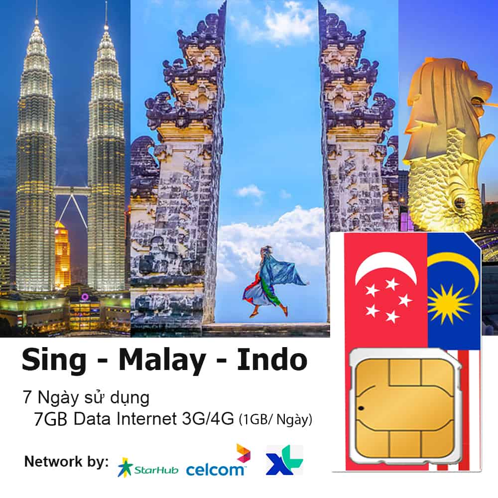 Sim Du Lịch Singapore Malaysia Indonesia