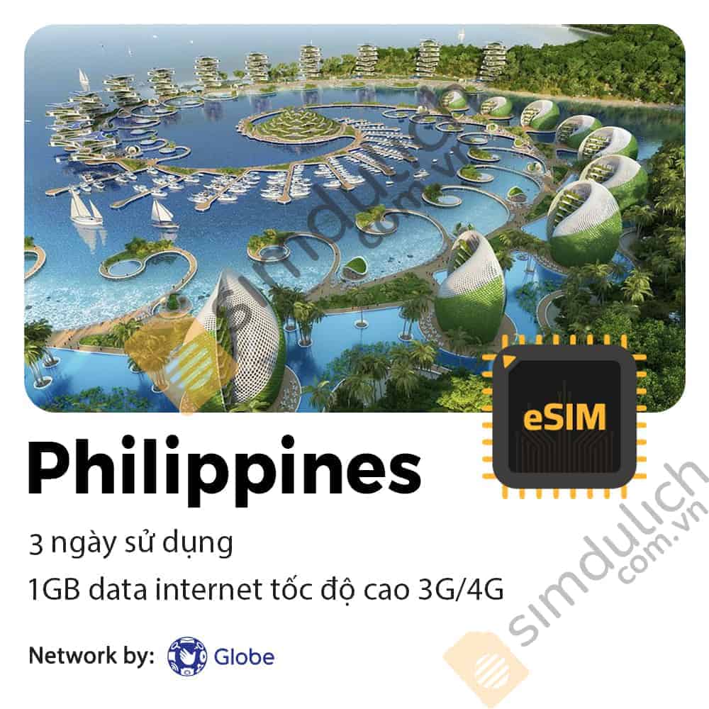 eSIM Du Lịch Philippines 3 ngày 1GB Data - Gói Dùng Thử