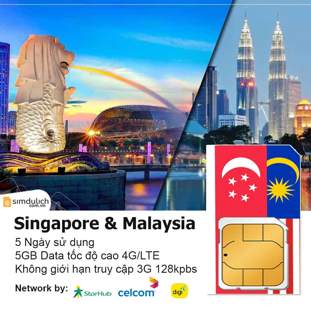 Sim du lịch Singapore Malaysia