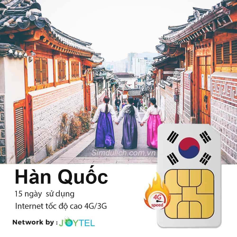 Sim du lịch Hàn Quốc 5 ngày 5GB - 10GB Data