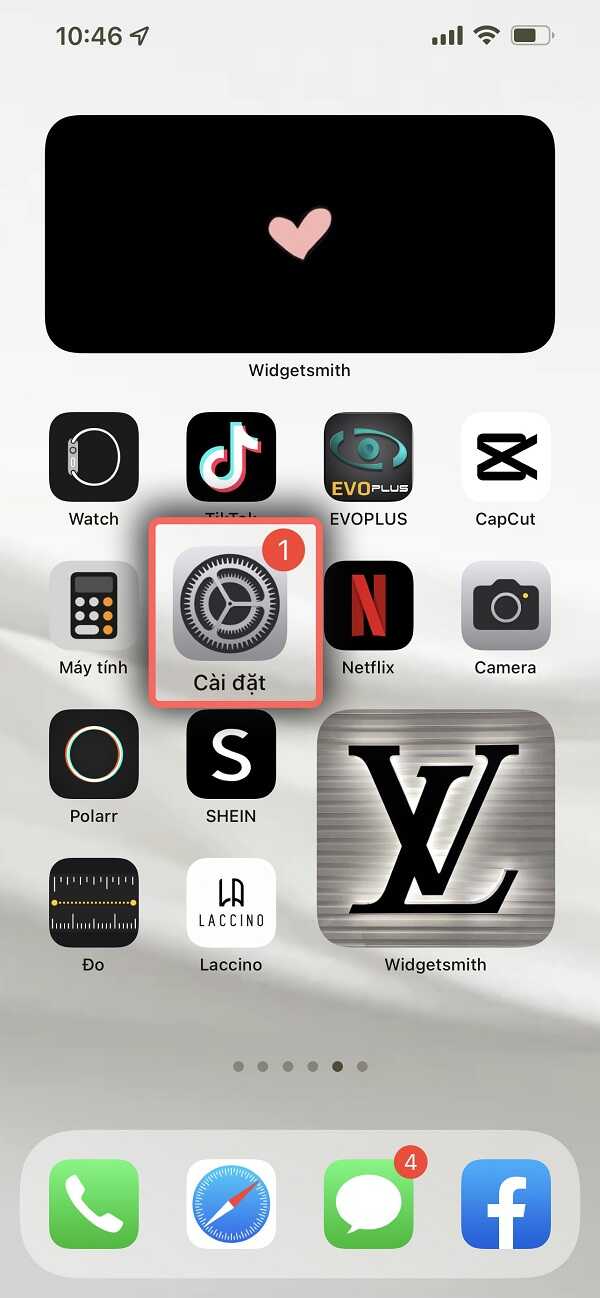 Chuyển đến Cài đặt Iphone