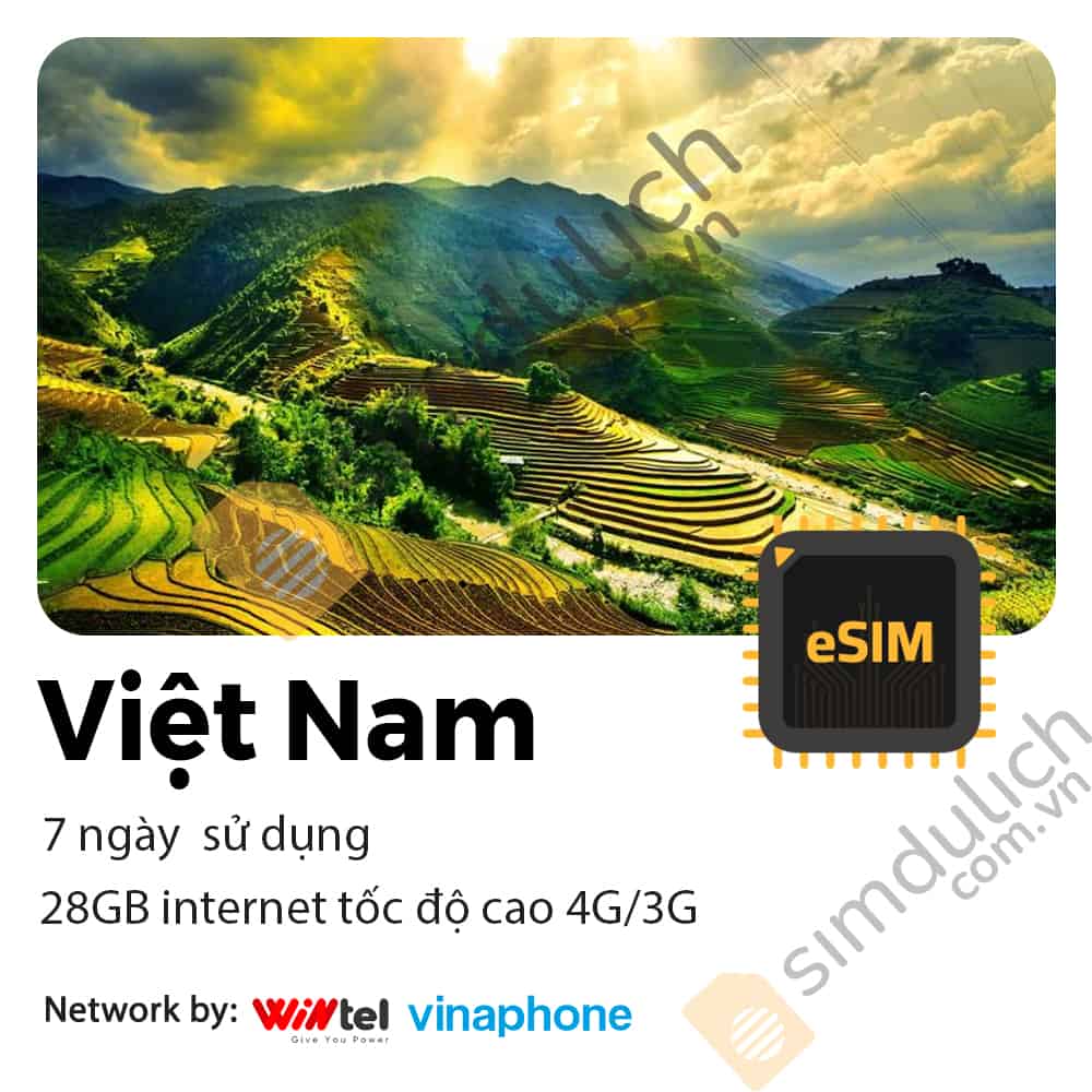 eSIM Việt Nam 7 ngày 28GB (4GB/ ngày) Data