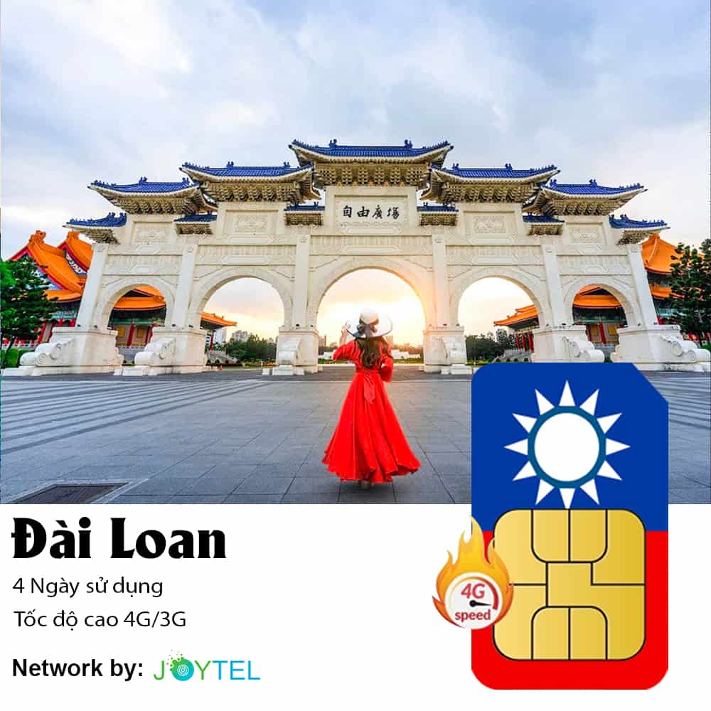 Sim du lịch Đài Loan 4 ngày 4GB - 12GB Data