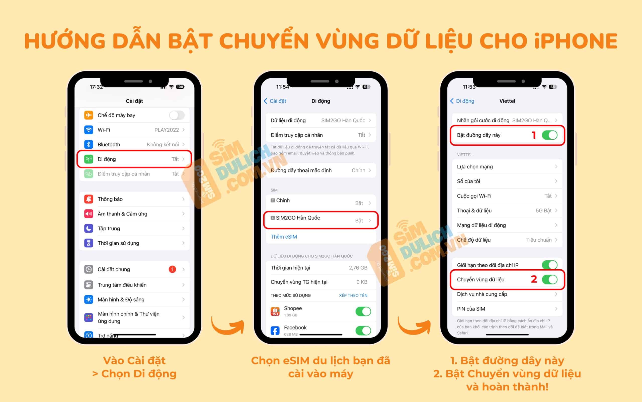 hướng dẫn sử dụng Sim du lịch trên iphone